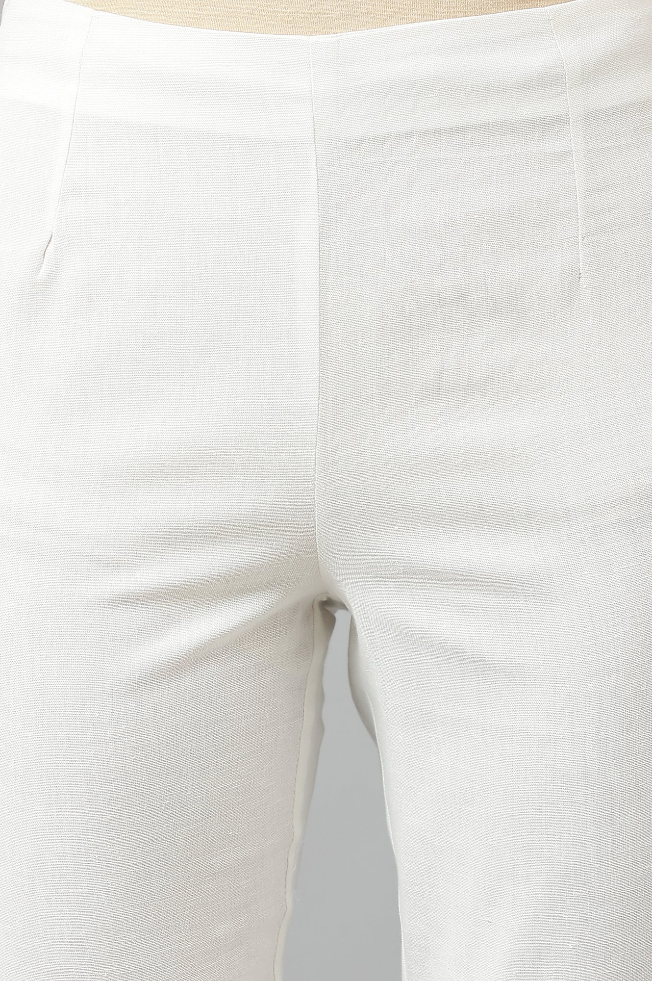 White Fitted Pants - Image 8