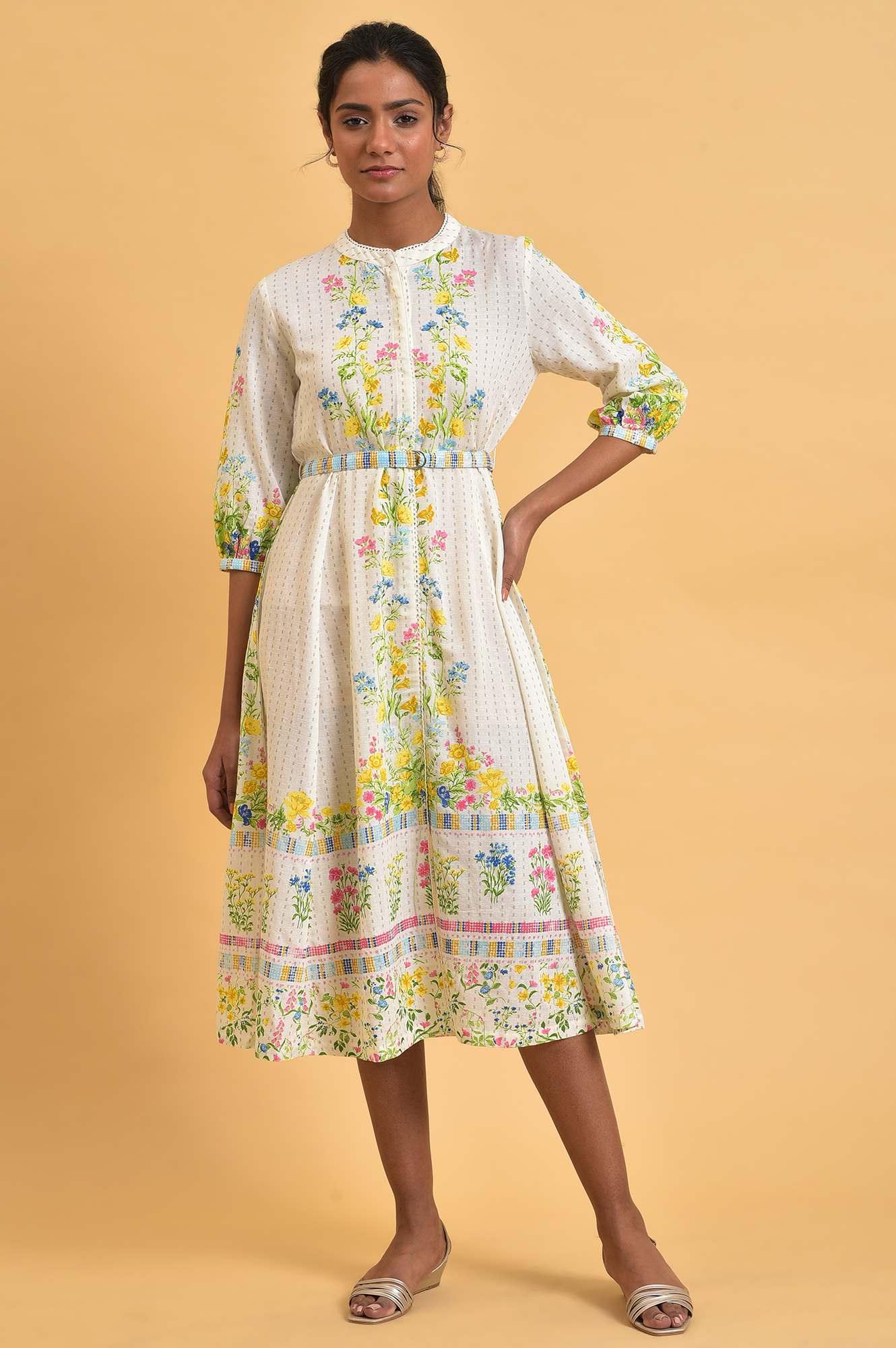 White Floral Summer Vacay Dress - Image 6