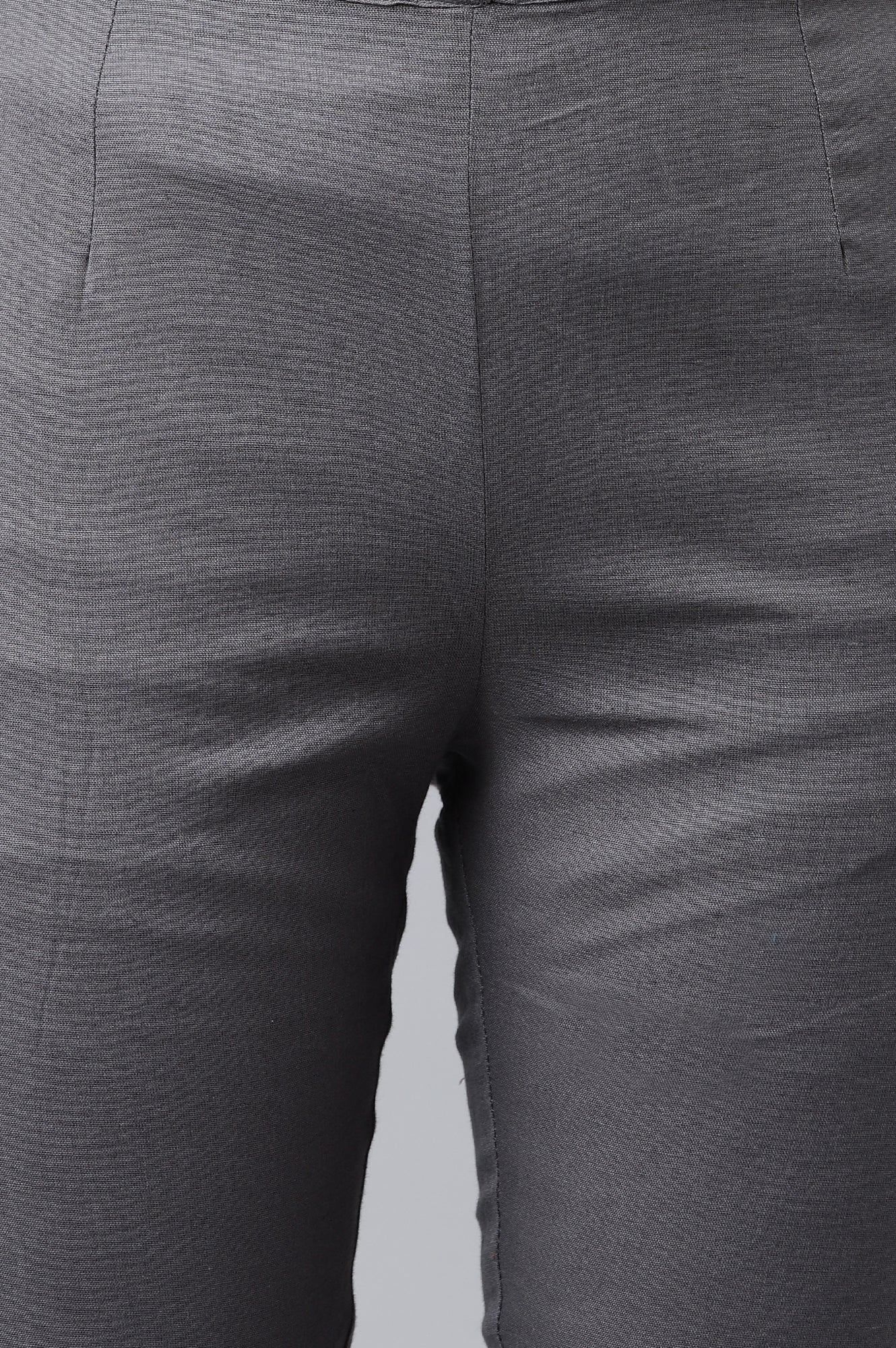 Women Grey Slim Pants - Image 8