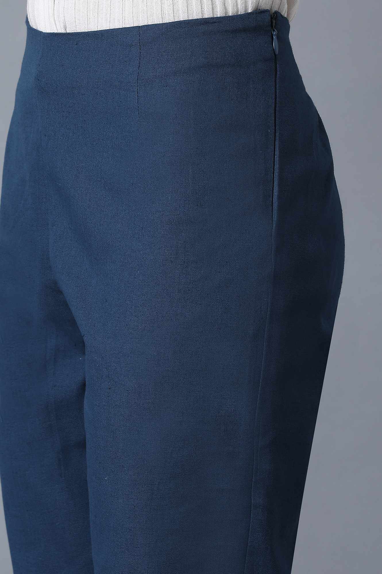 Women Grey Slim Pants - Image 6