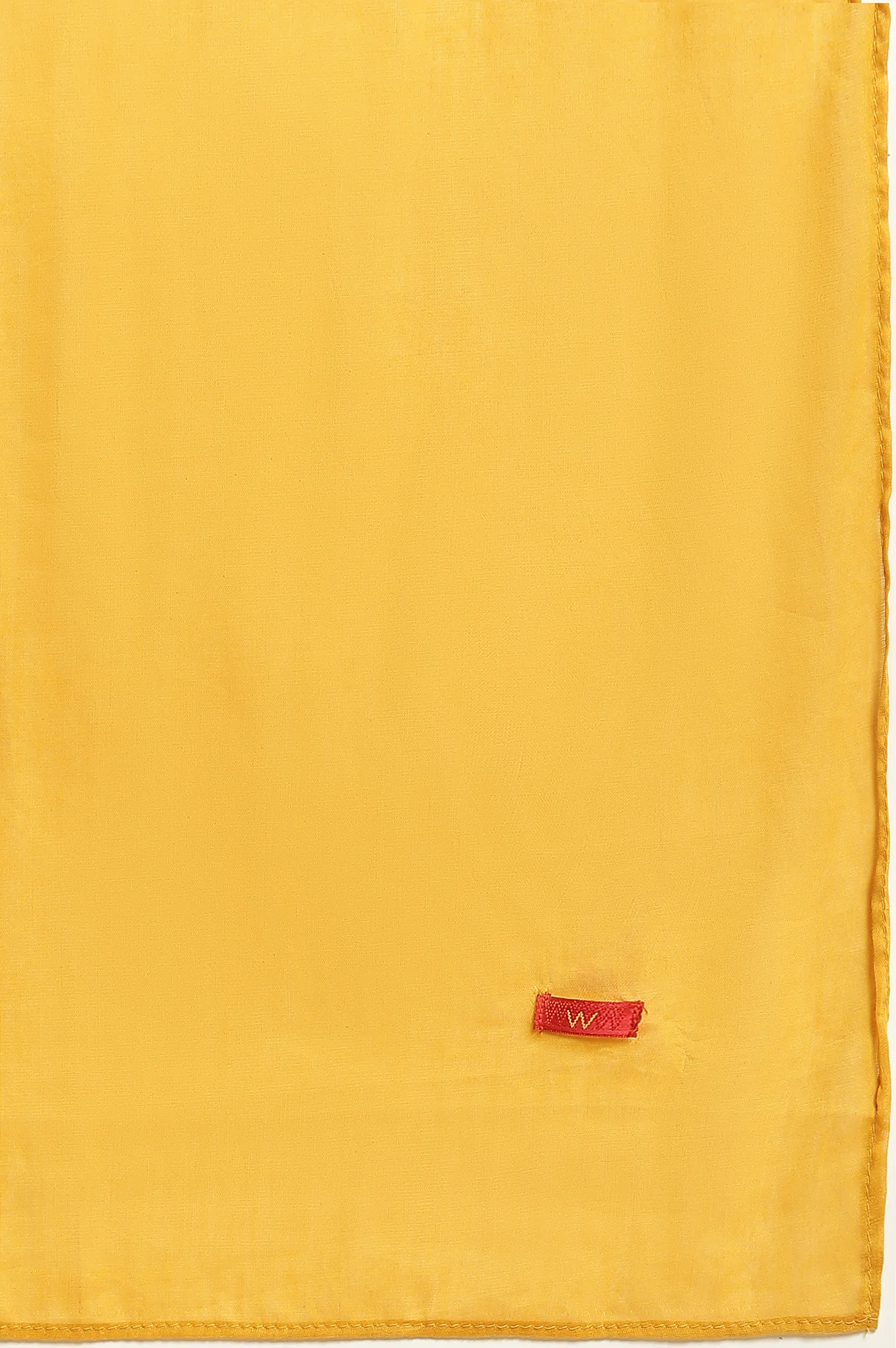 Yellow And Ecru Colour-Block Cotton Dupatta - Image 6