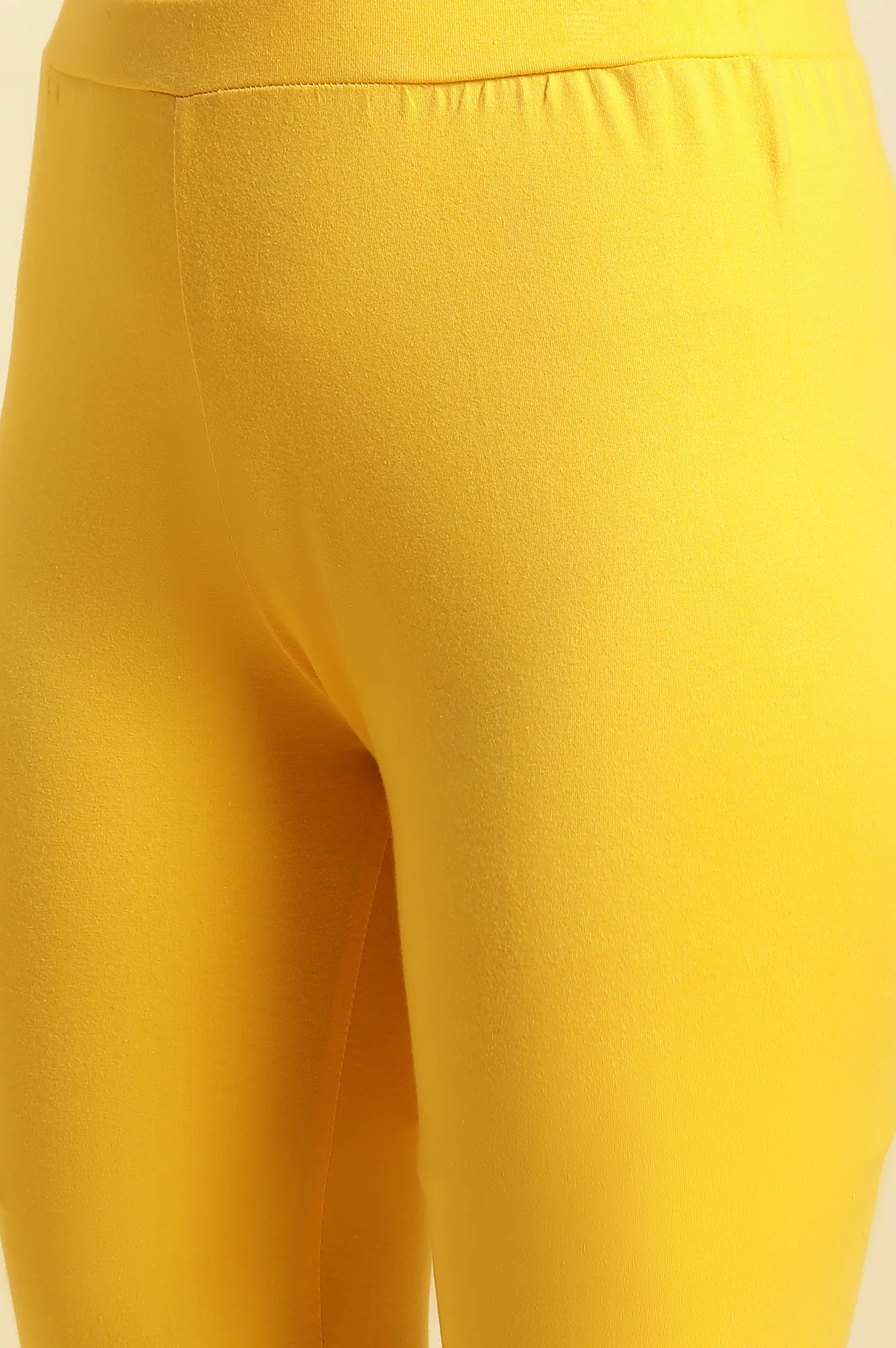 Yellow Cotton Jersey Lycra Tights - Image 7