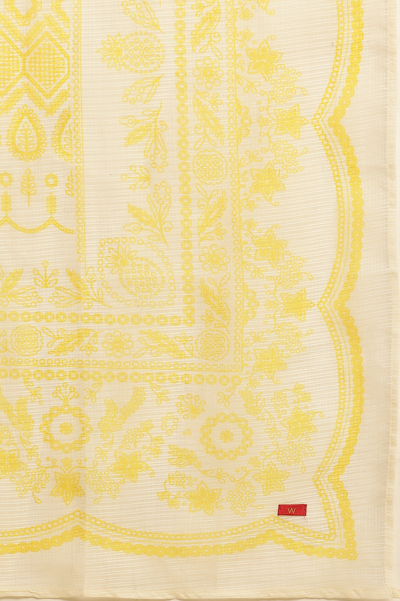 Yellow Floral Printed Kurta, Pants and Dupatta Set - Image 12