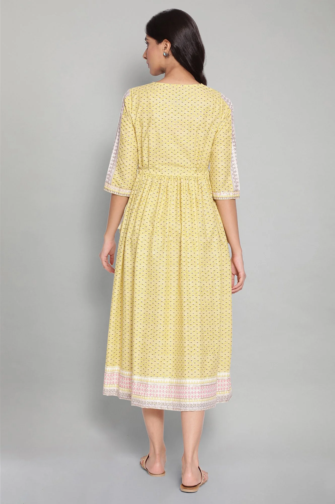 Yellow Panelled Dress - Image 2