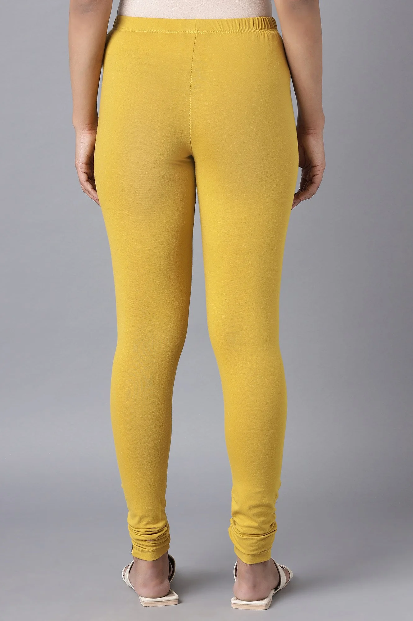 Yellow Skin Fit Churidar - Image 2