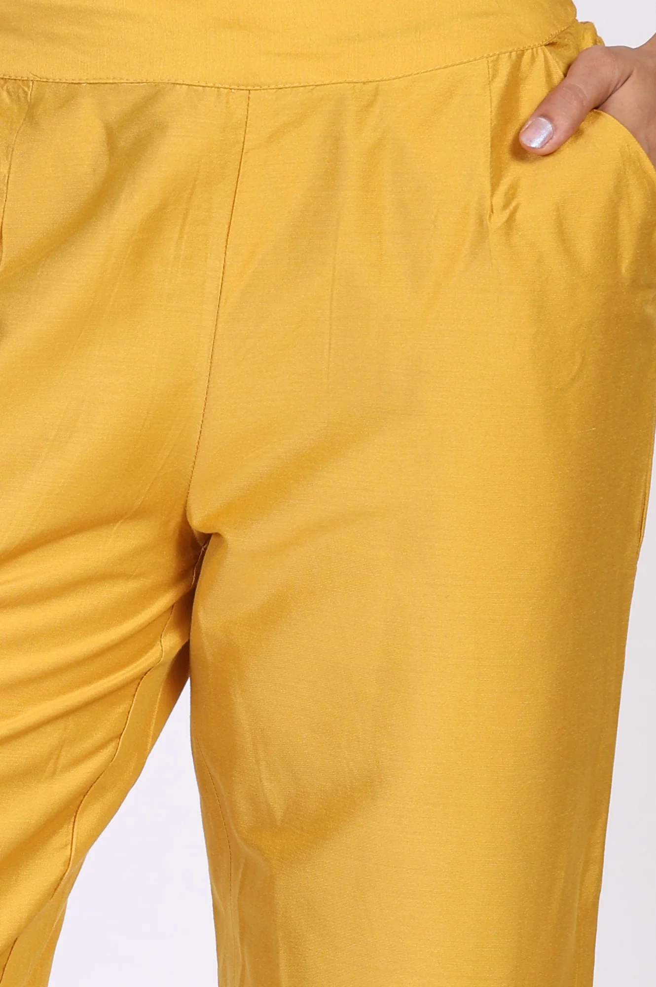 Yellow Solid Straight Pant - Image 7
